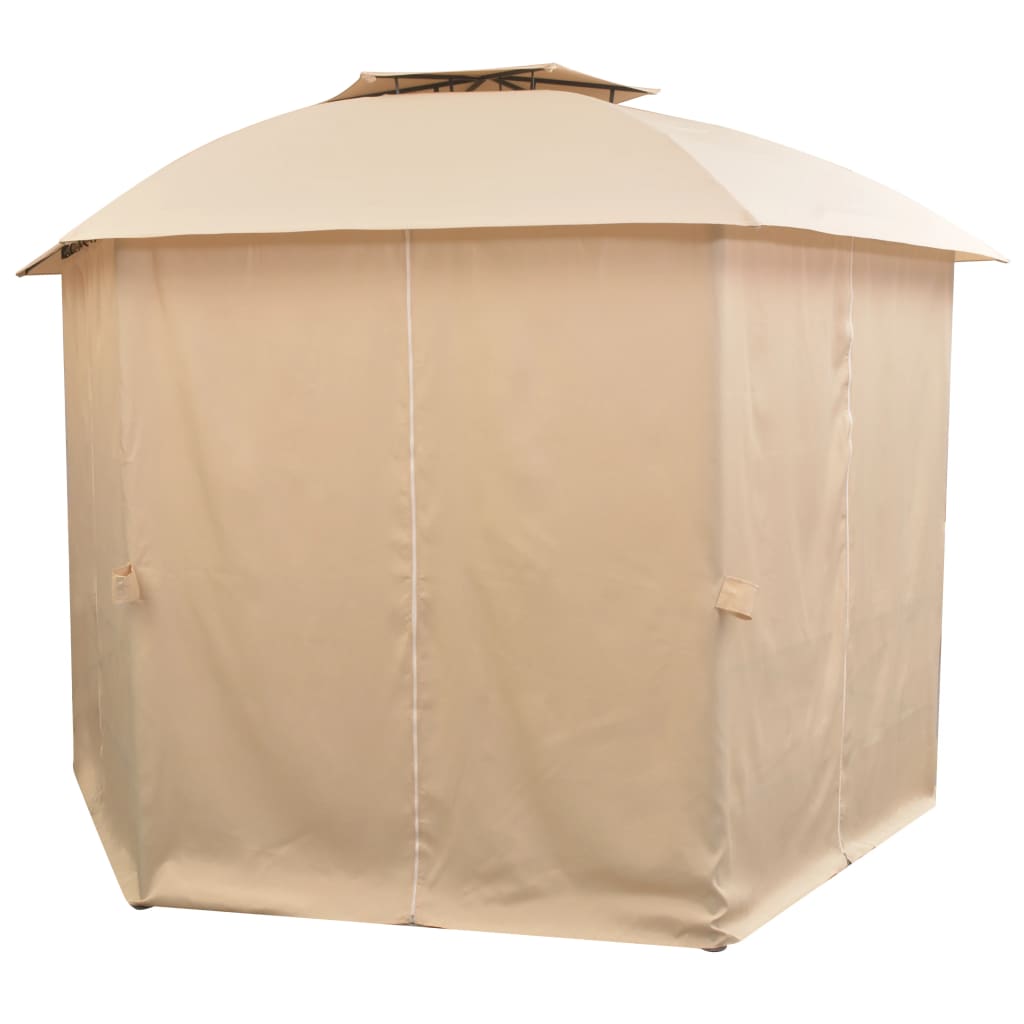 NNEVL Garden Marquee Pavilion Tent with Curtains Hexagonal 360x265 cm
