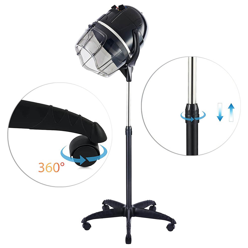 Stand hair dryer hood
