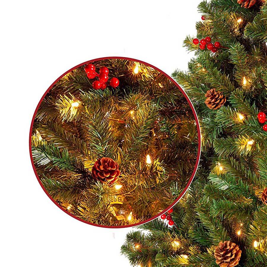 LED artificial tree in several types, warm white-260 LEDs, 180 cm