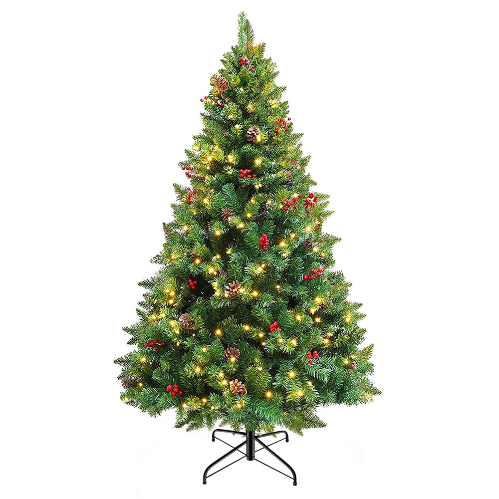 LED artificial tree in several types, warm white-260 LEDs, 180 cm
