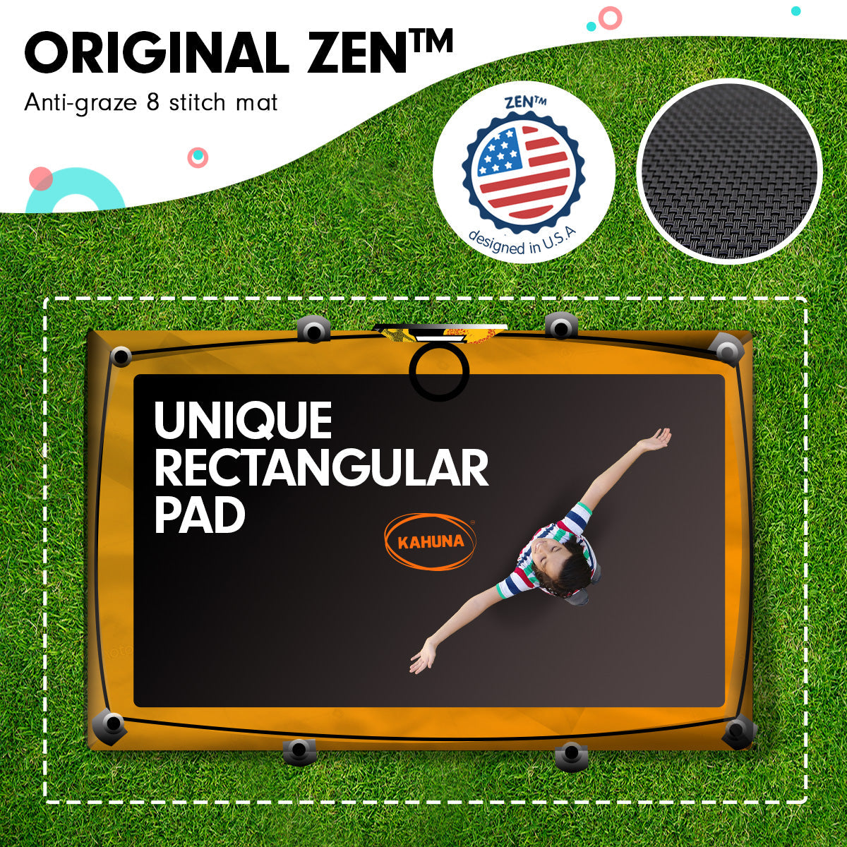 NNEDPE Kahuna Trampoline 8 ft x 11 ft Rectangular Outdoor - Orange