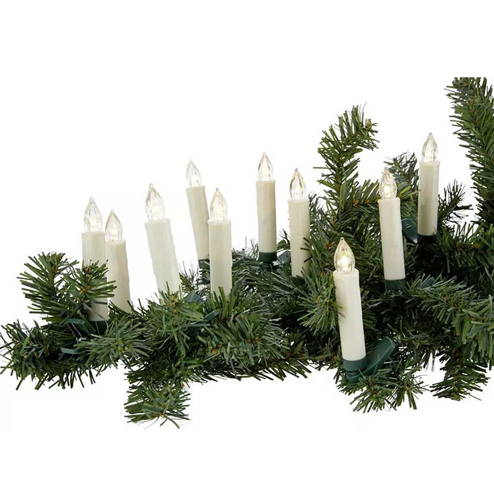 Wireless candle set, 30 pcs., with remote control, in several colors - warm white